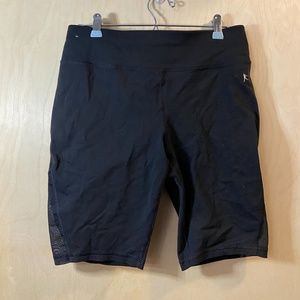 Danskin Now bike shorts, Exercise, Dance, Size M, Mid-thigh, Black, Mesh Sides
